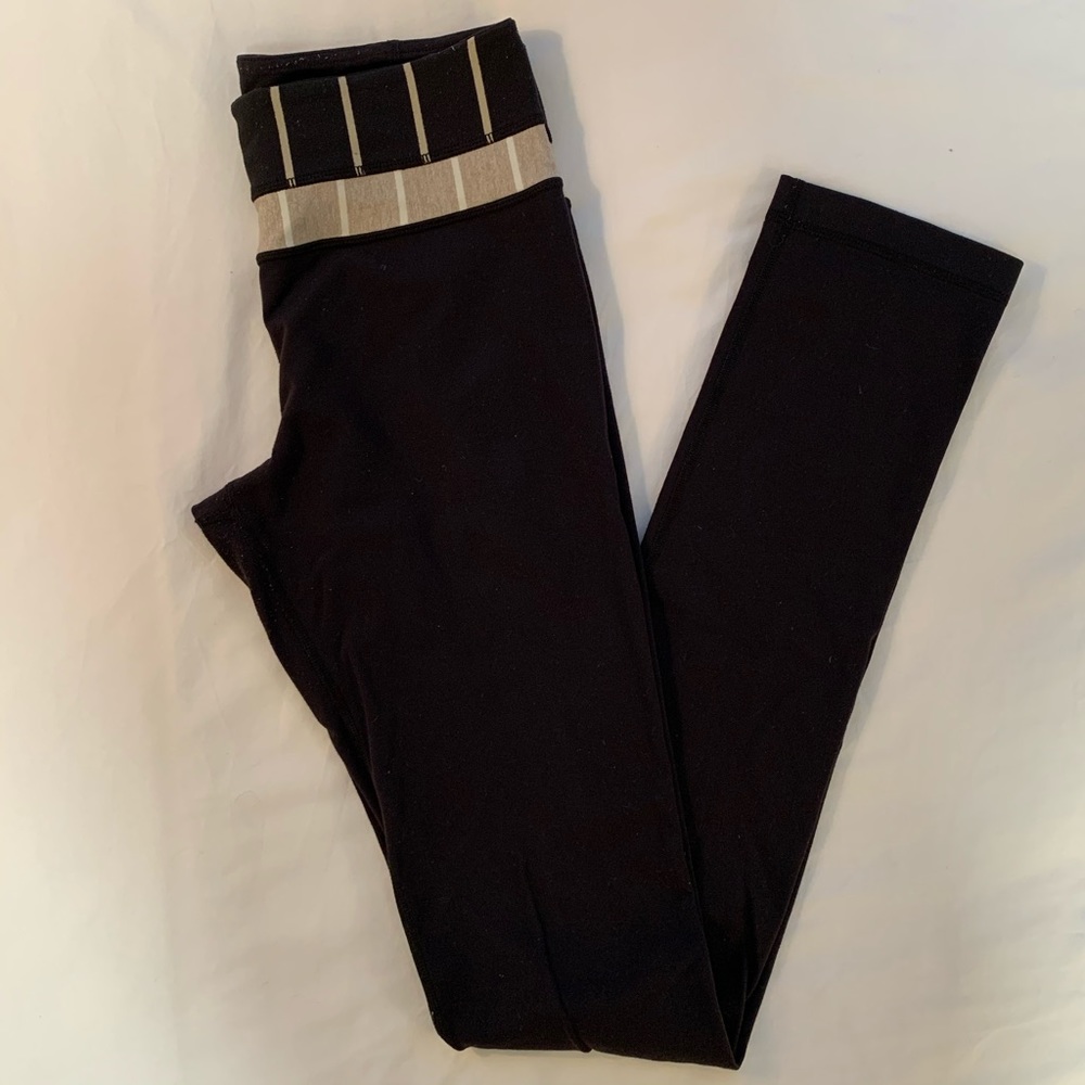 lululemon skinny groove pant - black, tan, white